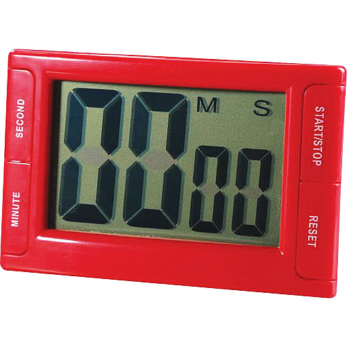 Ashley Big Red Digital Timer Desktop - For Kitchen - Red (10207)