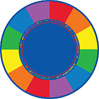 Flagship Carpets Favorite Color Round Seating Rug 12 ft Diameter - Round - Multicolor - 1 Each (FE40171A)
