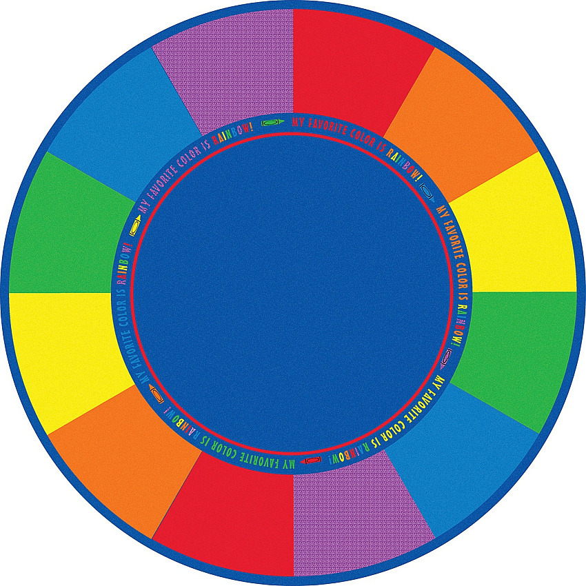 Flagship Carpets Favorite Color Round Seating Rug 12 ft Diameter - Round - Multicolor - 1 Each (FE40171A)