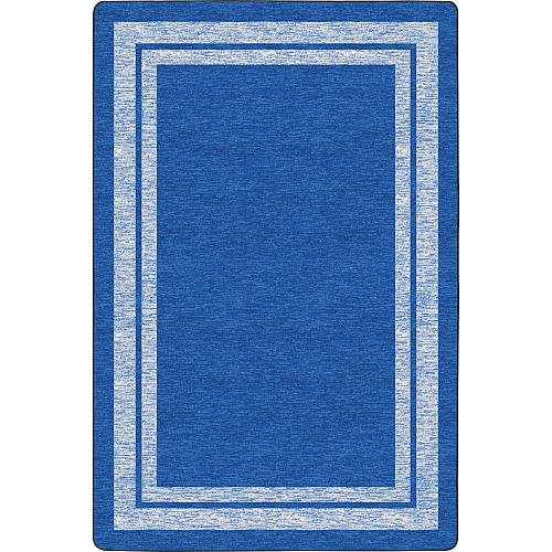 Flagship Carpets Double Light Tone Border Blue Rug 100" Length x 72" Width x 0.50" Thickness - Rectangle - Blue - 1 Each (FE42232A)