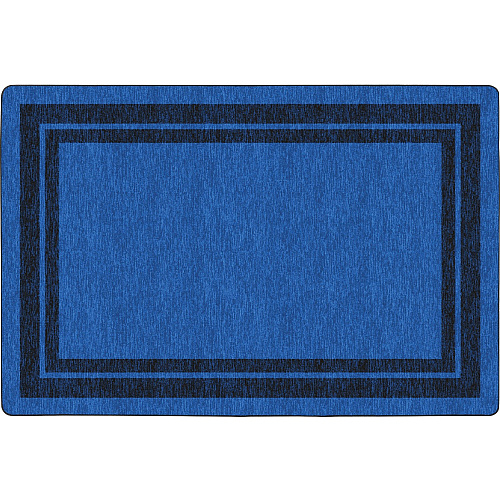 Flagship Carpets Double Dark Tone Border Blue Rug 12 ft Length x 90" Width x 0.50" Thickness - Rectangle - Blue - 1 Each (FE42344A)
