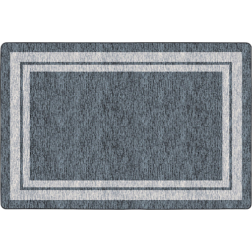Flagship Carpets Double Light Tone Border Gray Rug 12 ft Length x 90" Width x 0.50" Thickness - Rectangle - Gray - 1 Each (FE42544A)
