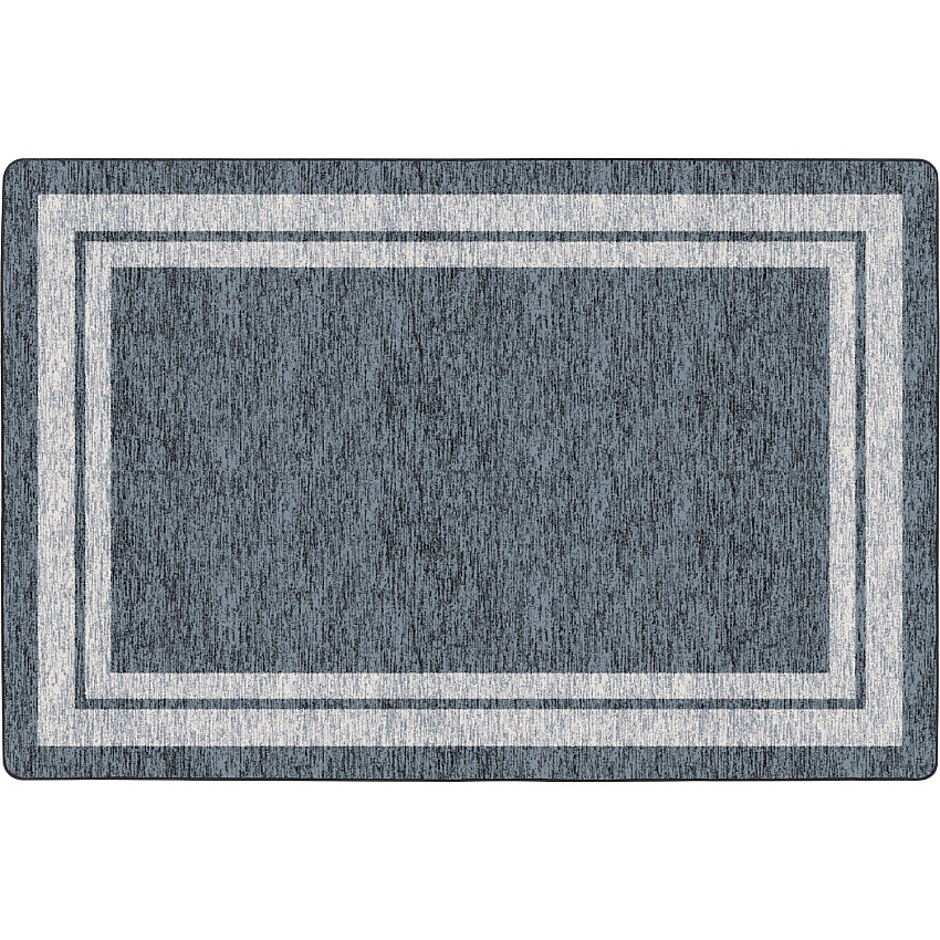 Flagship Carpets Double Light Tone Border Gray Rug 12 ft Length x 90" Width x 0.50" Thickness - Rectangle - Gray - 1 Each (FE42544A)