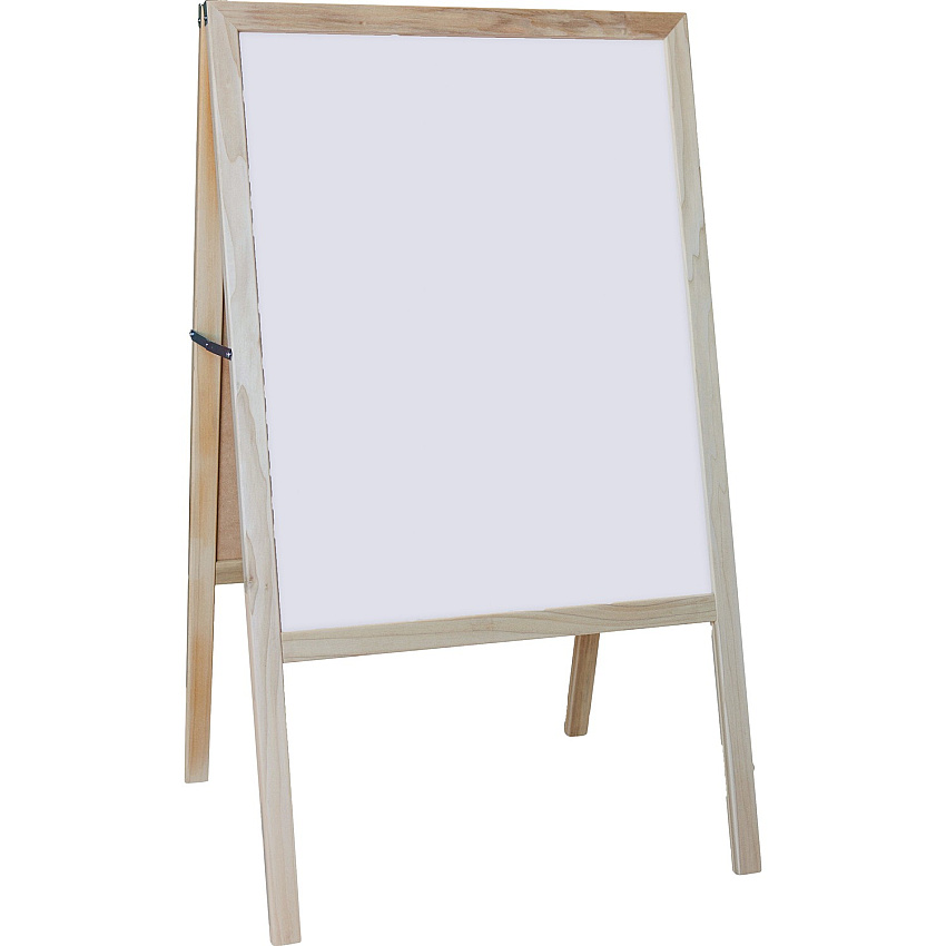 Flipside Products Flipside Dry-erase Board/Chalkboard Easel Natural White/Black Surface - Hardwood Frame - Rectangle - 1 Each (31200)