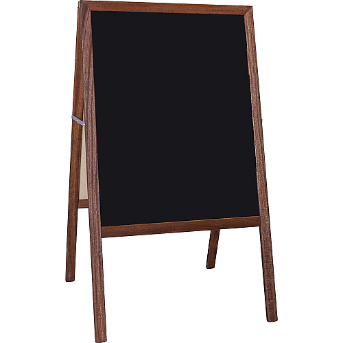 Flipside Products Flipside Stained Black Chalkboard Easel Stained Black Surface - Hardwood Frame - Rectangle - 1 Each (31221)
