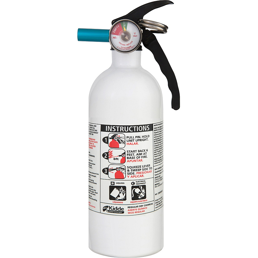 Kidde Fire Auto Fire Extinguisher Impact Resistant, Easy to Use, Dust Resistant, Rust Resistant - White (21006287MTL)