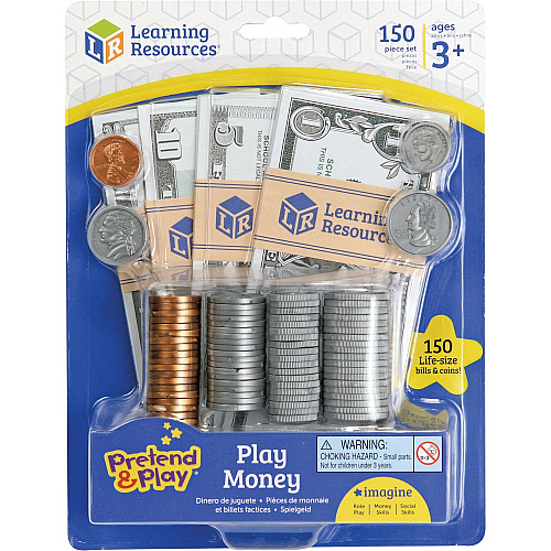 Pretend & Play Play Money 3 Year & Up Age - 150 Pieces - 1 Each - Multi (LER2725)