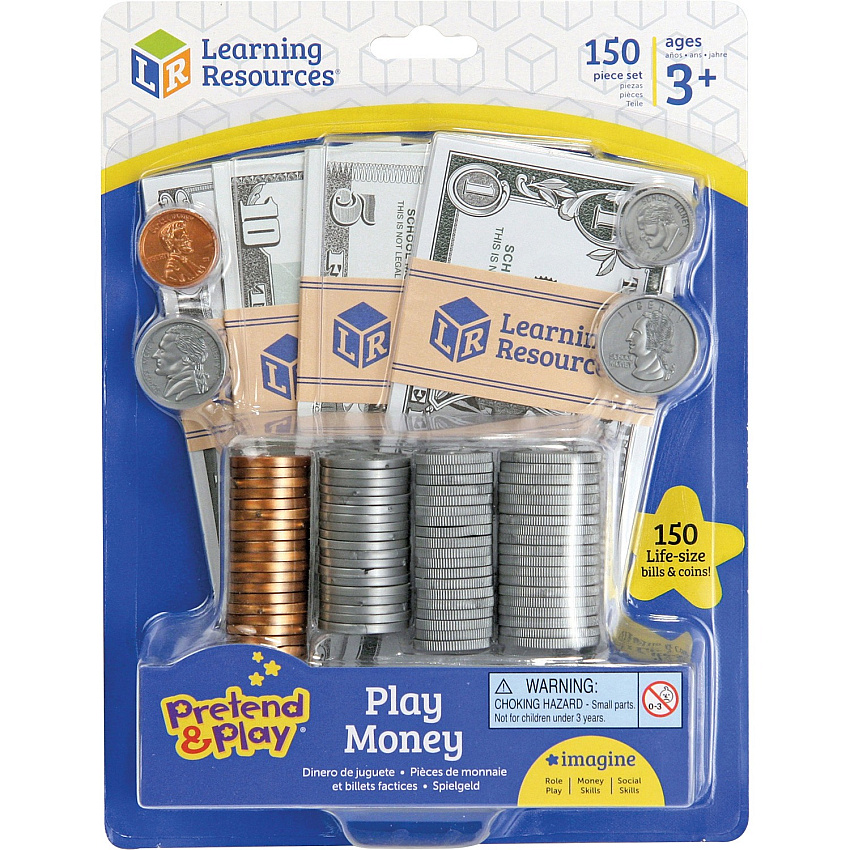 Pretend & Play Play Money 3 Year & Up Age - 150 Pieces - 1 Each - Multi (LER2725)