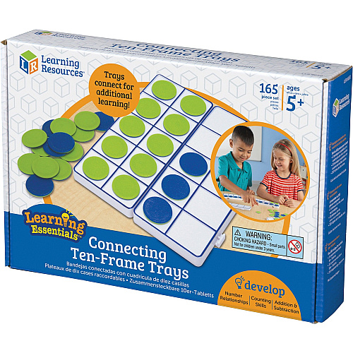 Learning Resources Connecting Ten-Frame Trays Theme/Subject: Learning - Skill Learning: Visual, Mathematics, One-to-One Correspondence, Counting, Addition, Subtraction, Multiplication, Number, Place Value, Tactile Discrimination, Fine Motor - 5  (LER6650)