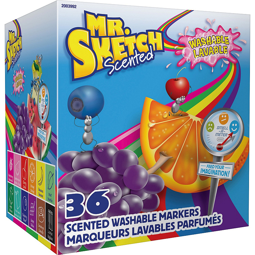 Mr. Sketch Scented Washable Markers Chisel Marker Point - Washable - Assorted Ink - 36 / Set (2003992)