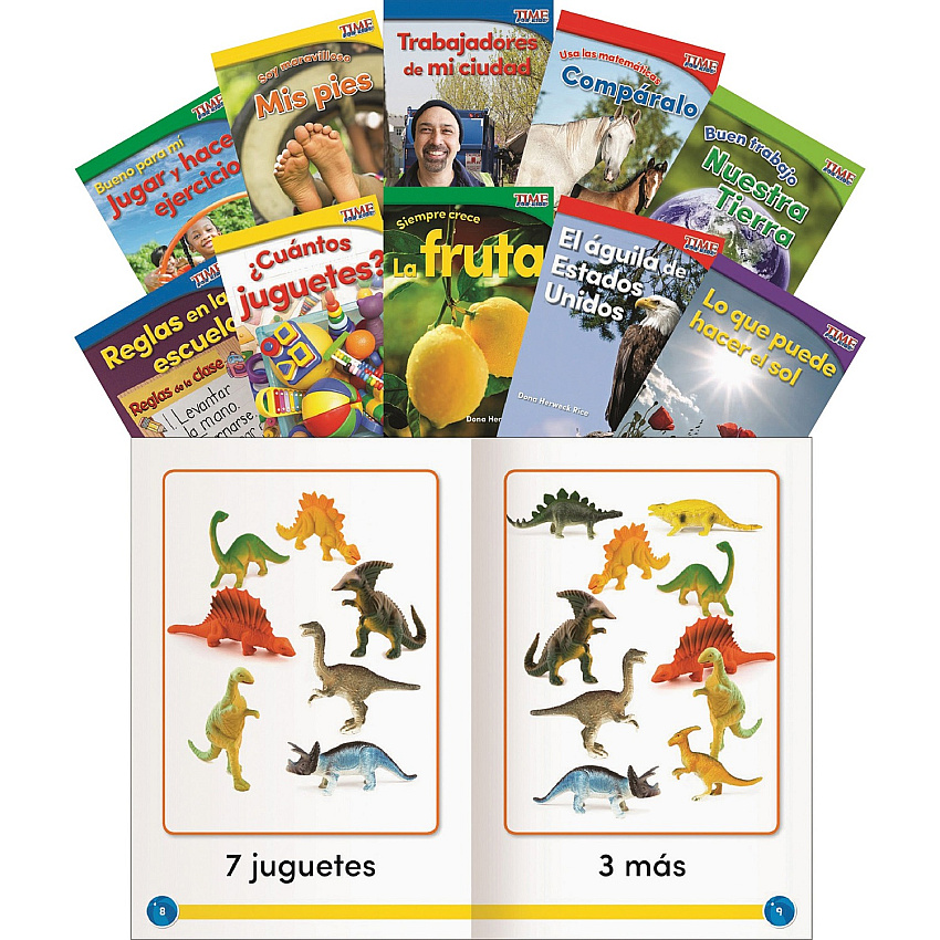 Shell Education Grade K TIME Kids Spanish Reader Set Printed Book Book - Grade K - Spanish - 10 / Set (25855)