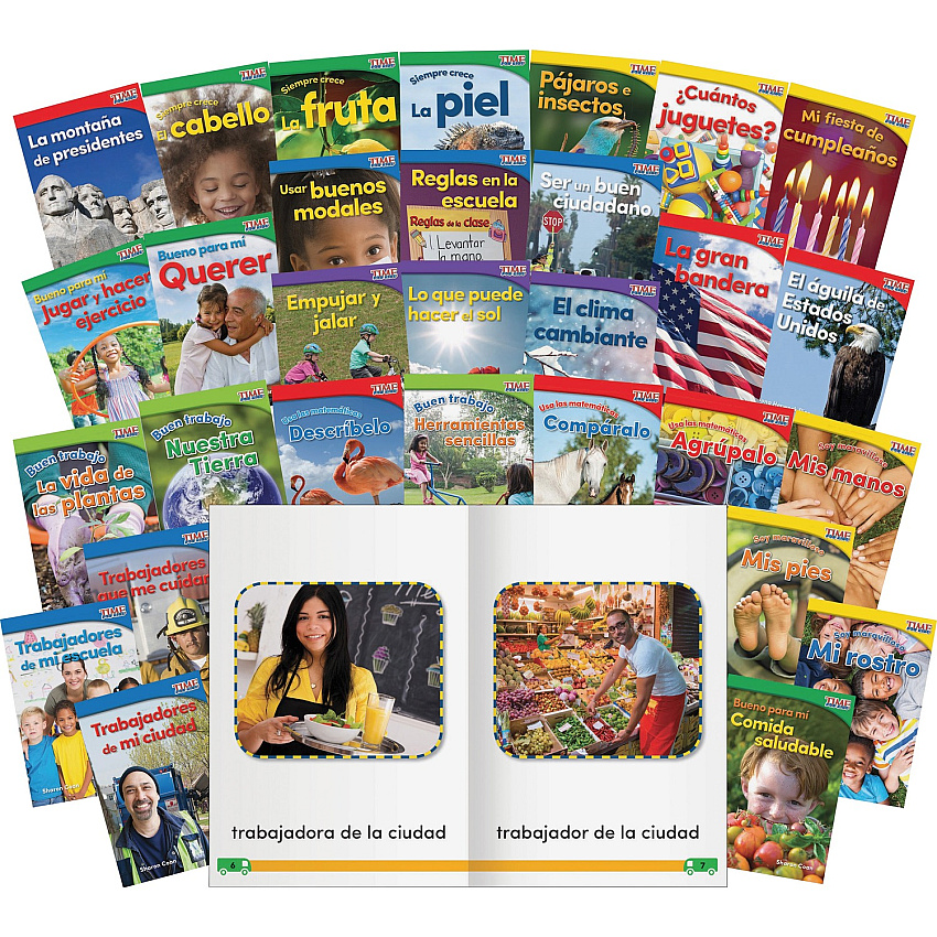 Shell Education TIME For Kids Informational Text Grade K Readers 30-Book Spanish Set Printed Book Book - Grade K - Spanish - 30 / Set (25857)