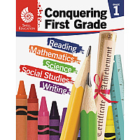 Shell Education Conquering First Grade Printed Book 168 Pages - Book - Grade 1 - 1 Each (51620)