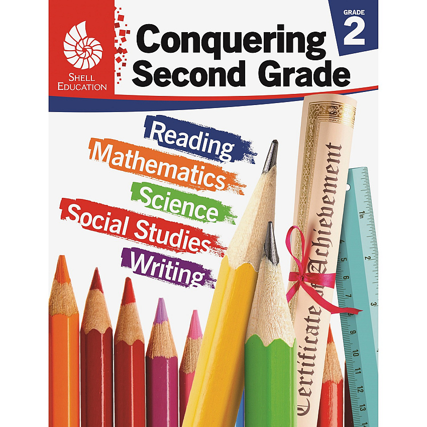 Shell Education Conquering Second Grade Printed Book 168 Pages - Book - Grade 2 - 1 Each (51621)