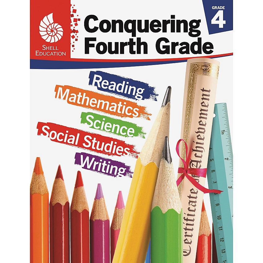 Shell Education Conquering Fourth Grade Printed Book 168 Pages - Book - Grade 4 - 1 Each (51623)