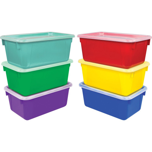 Storex Clear Lid Small Cubby Bin (62406U06C)