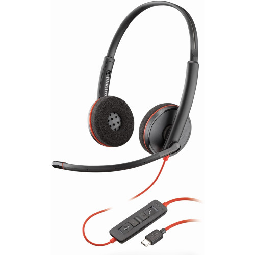 Plantronics USB Binaural Headset (209749101) (BLKWIREC3220)