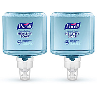 PURELL&reg; ES8 CRT HEALTHY SOAP&trade; Naturally Clean Foam 1.27 quart - Dirt Remover, Kill Germs - Skin - Blue - Preservative-free, Paraben-free, Phthalate-free, Dye-free, Bio-based - 2 / Carton (777102)