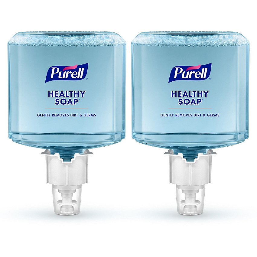 PURELL&reg; ES6 HEALTHY SOAP&trade; Fresh Scent Foam Fresh Scent - 1.27 quart - Dirt Remover, Kill Germs - Skin - Moisturizing - Blue - Dye-free, Pleasant Scent, Bio-based, Phthalate-free, Paraben-free, Triclosan-free - 2 / Carton (647702)