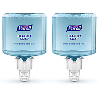 PURELL&reg; HEALTHY SOAP&trade; ES4 Fresh Scent Foam Refill Fresh Scent - 1.27 quart - Dirt Remover, Kill Germs - Hand, Skin - Moisturizing - Blue - Dye-free, Pleasant Scent, Bio-based, Phthalate-free, Paraben-free, Triclosan-free - 2 / Carton (507702)