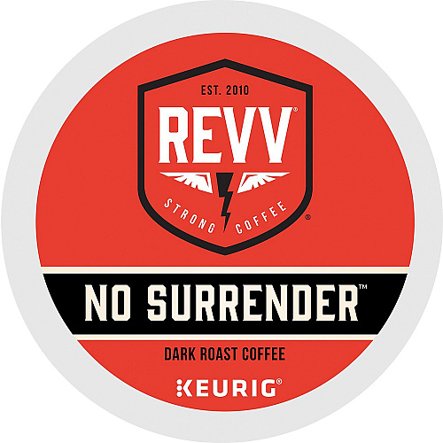 revv&reg; K-Cup No Surrender Coffee Compatible with Keurig Brewer - Dark - K-Cup, Pod - Kosher - 24 / Pack (196924)