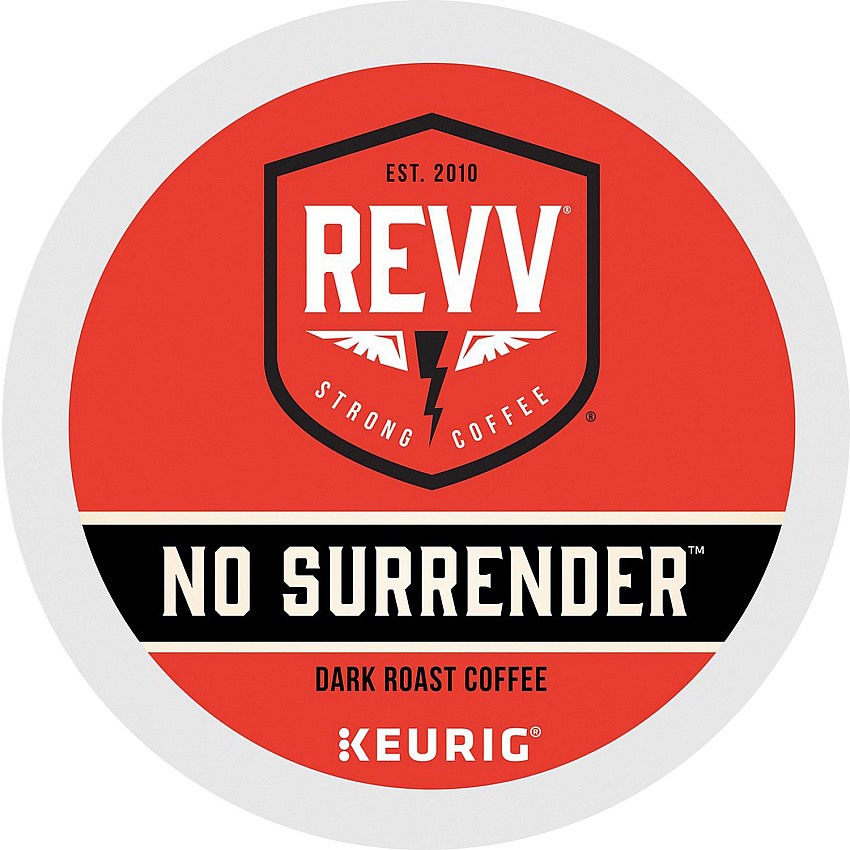 revv&reg; K-Cup No Surrender Coffee Compatible with Keurig Brewer - Dark - K-Cup, Pod - Kosher - 24 / Pack (196924)