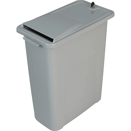 HSM Shred Disposal Bin Tamper Proof Lid, Lockable Container - Gray - 1 Each (1070070200)