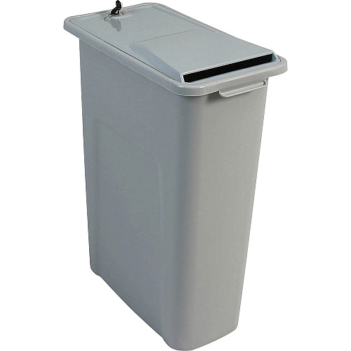 HSM Shred Disposal Bin Tamper Proof Lid, Lockable Container - Gray - 1 Each (1070070210)