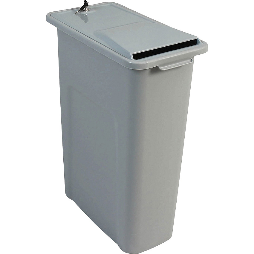 HSM Shred Disposal Bin Tamper Proof Lid, Lockable Container - Gray - 1 Each (1070070210)