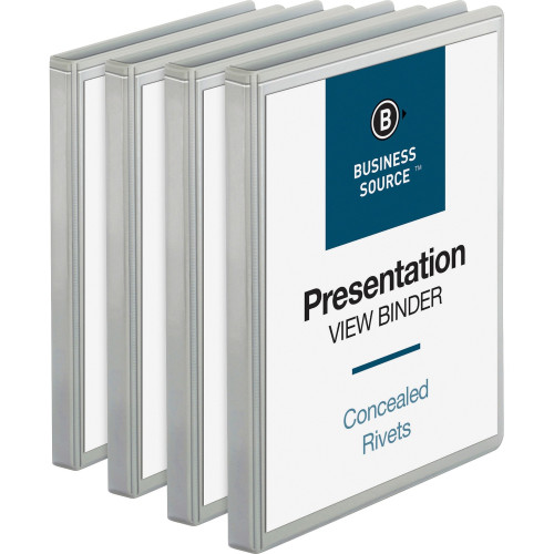 Business Source Standard View Round Ring Binders (09980BD)