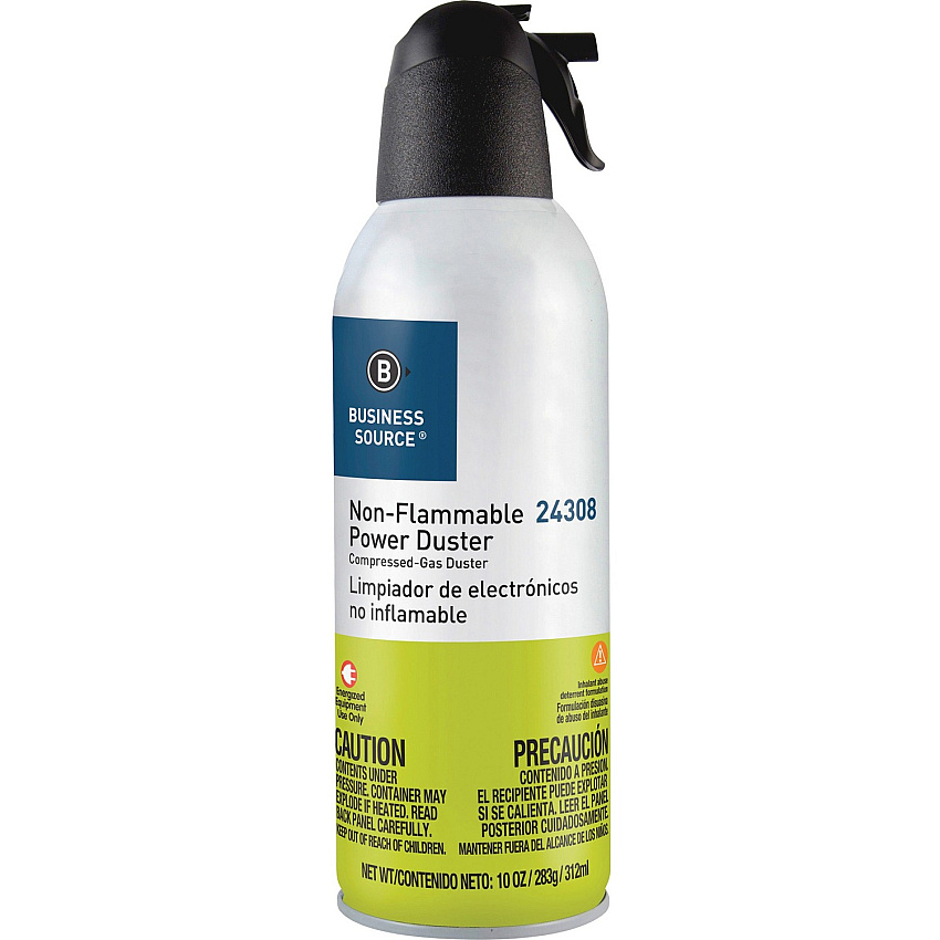 Business Source Nonflammable Power Duster For Computer Equipment - 10 oz - Non-flammable, Ozone-safeCan - 1 Each - Multi (BSN24308)