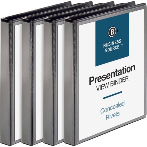 Business Source Standard View Round Ring Binders (28771BD)