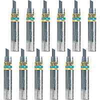 Pentel Super Hi-Polymer Leads 0.7 mm , Medium Point - H - Black Lead - 12/Tube - 12 / Box (50HBX)