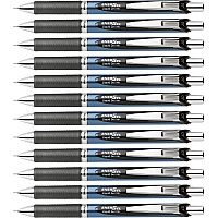 EnerGel EnerGel RTX Liquid Gel Pens 0.7 mm Medium Needle Pen Point - Refillable - Retractable - Black Ink - Gel-based - Blue Barrel - Stainless Steel Tip - 2/Pack - 6 / Box (BLN77BP2ABX)