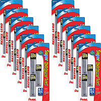 Pentel Super Hi-Polymer Leads 0.5 mm , Fine Point - HB - Graphite Lead - 30/Tube - 36 / Box (C25BPHB3K6BX)