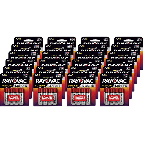 Rayovac Fusion Advanced Alkaline AA Battery 8-Packs For Multipurpose - AA - 8/Pack - 24 / Carton (8158TFUSKCT)