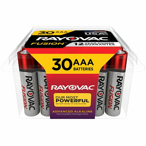 Rayovac Fusion Alkaline AAA Batteries For Multipurpose - AAA - 30 / Pack (82430PPTFUSK)
