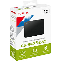 Toshiba Canvio Basics 1 TB Hard Drive - External - Black USB 3.0 - 1 Year Warranty - 1 (HDTB410XK3AA)