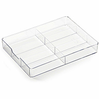 DURABLE COFFEE POINT Caddy 4 Compartment(s) - Easy to Clean, Dishwasher Safe, Stackable - Transparent - 1 Each (338419)