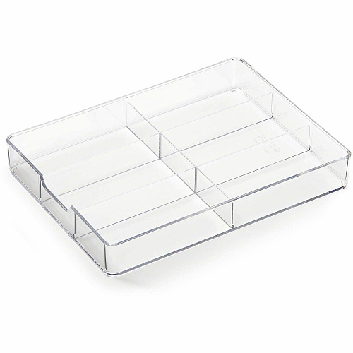 DURABLE COFFEE POINT Caddy 4 Compartment(s) - Easy to Clean, Dishwasher Safe, Stackable - Transparent - 1 Each (338419)