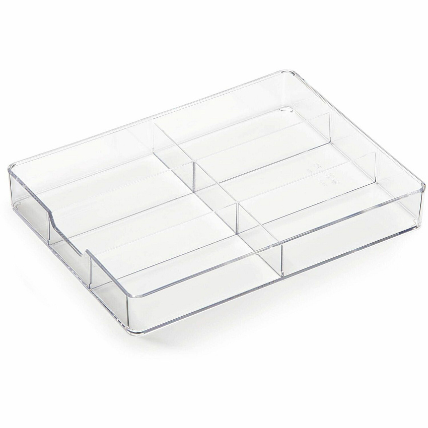 DURABLE COFFEE POINT Caddy 4 Compartment(s) - Easy to Clean, Dishwasher Safe, Stackable - Transparent - 1 Each (338419)