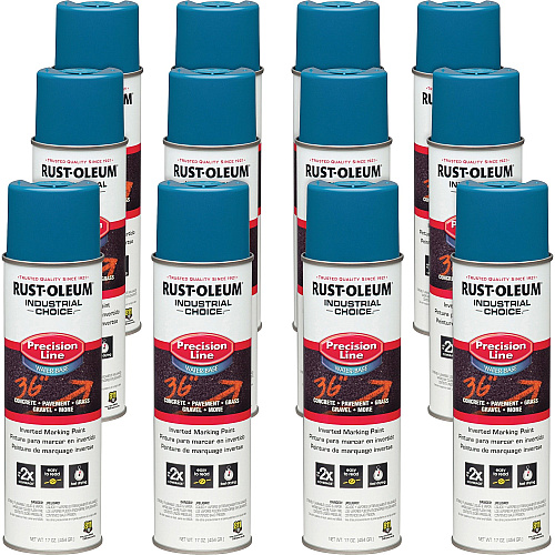 Rust-Oleum Industrial Choice Precision Line Marking Paint 1 Color(s) - Caution Blue - 17 fl oz - 12 / Carton (203031CT)