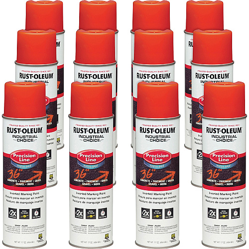 Rust-Oleum Industrial Choice Precision Line Marking Paint 1 Color(s) - Alert Orange - 17 fl oz - 12 / Carton (203035CT)