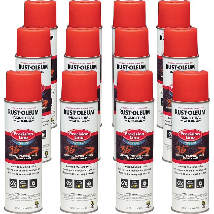 Rust-Oleum Industrial Choice Precision Line Marking Paint 1 Color(s) - Safety Red - 17 fl oz - 12 / Carton (203038CT)