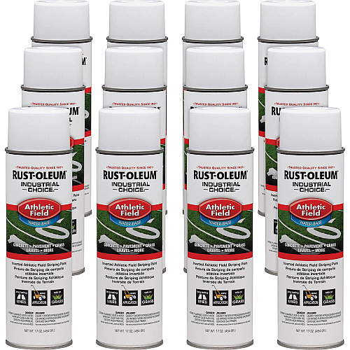 Rust-Oleum Industrial Choice Athletic Field Striping Paint 1 Color(s) - White - 17 fl oz - 12 / Carton (206043CT)