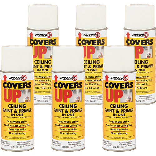 Zinsser COVERS UP Ceiling Paint/Primer in One 1 Color(s) - White - 13 fl oz - 6 / Carton (3688CT)