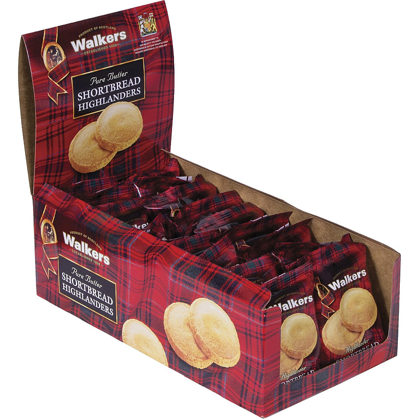 Walkers Shortbread Highlanders Cookies Shortbread - 18 / Box (W1177D)