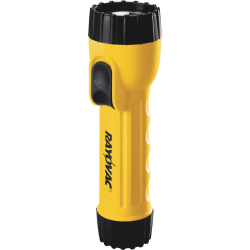 Rayovac Industrial Tough Flashlight, 2 D Batteries (Sold Separately), Yellow/Black (WHK2DBULKA)
