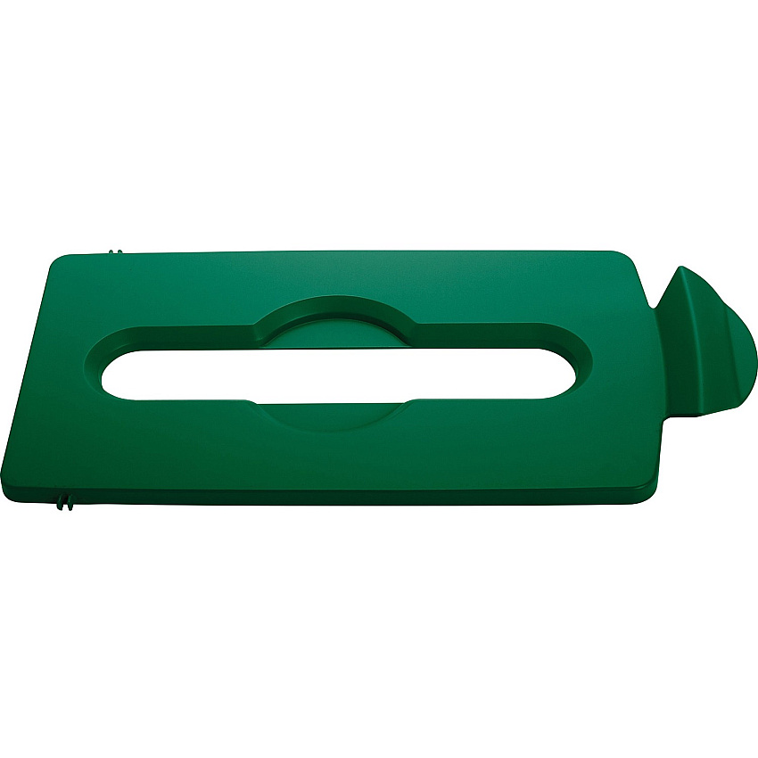 Rubbermaid Commercial Slim Jim Lid Green Paper Slot Green - Plastic - 1 Each (2007886)