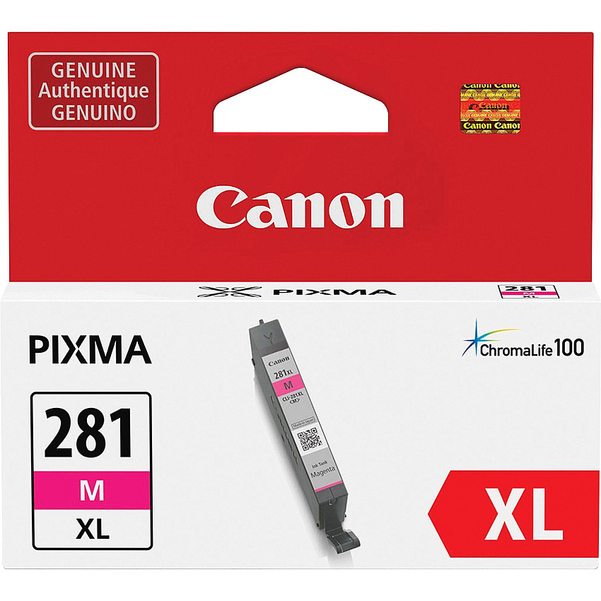 Canon CLI-281XL Original Inkjet Ink Cartridge - Magenta - 1 Each Inkjet - 1 Each (CLI281XLMA)